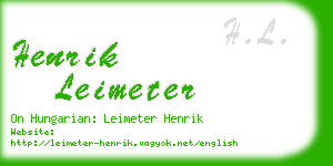 henrik leimeter business card